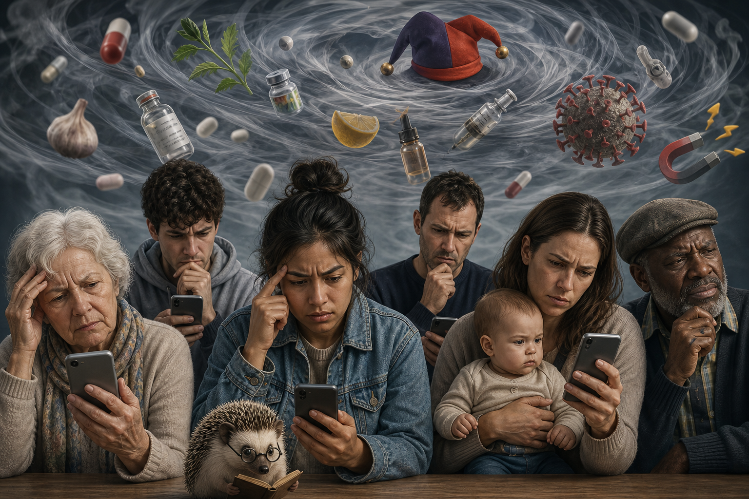 Editorial illustration for Nueva investigación: ¿Quiénes son más vulnerables a las desinformaciones sobre salud?